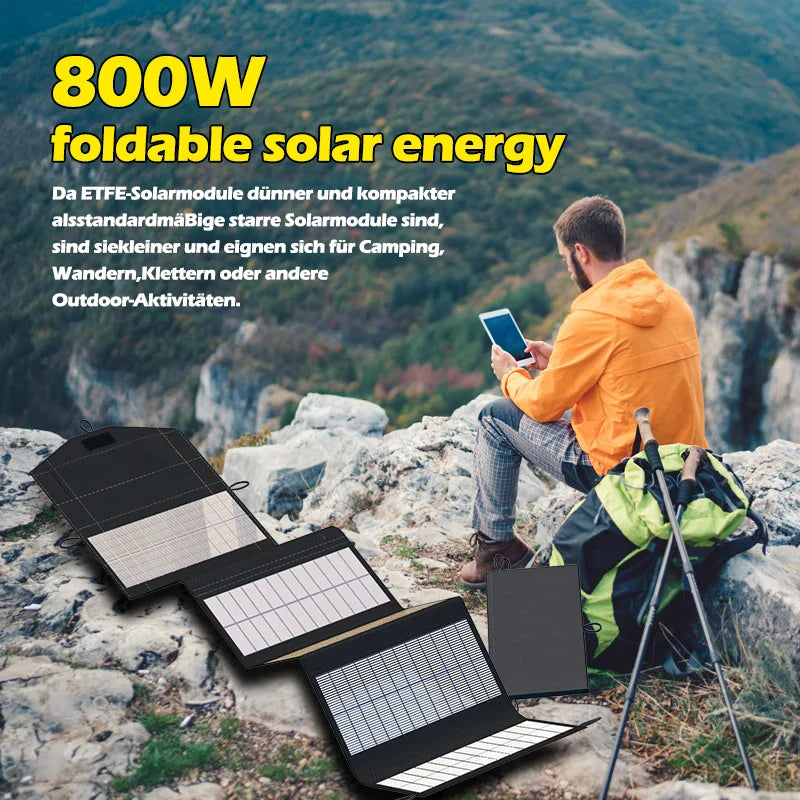 Portable Polysilicon Solar Panel Charger USB 800W 5V DC Foldable For Hiking And Camping by 54Grid - Renewable Energy Store
