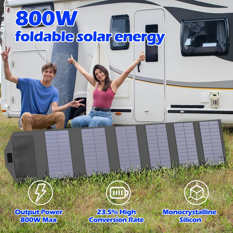 Portable Polysilicon Solar Panel Charger USB 800W 5V DC Foldable For Hiking And Camping by 54Grid - Renewable Energy Store