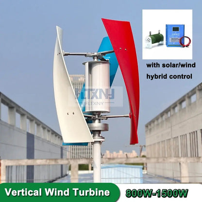 Wind Turbine Generator 800w 1000w 1500w Small Free Energy Wind Power Windmill Mini Permanent Maglev With Hybrid Controller - 54Grid - Renewable Energy Store