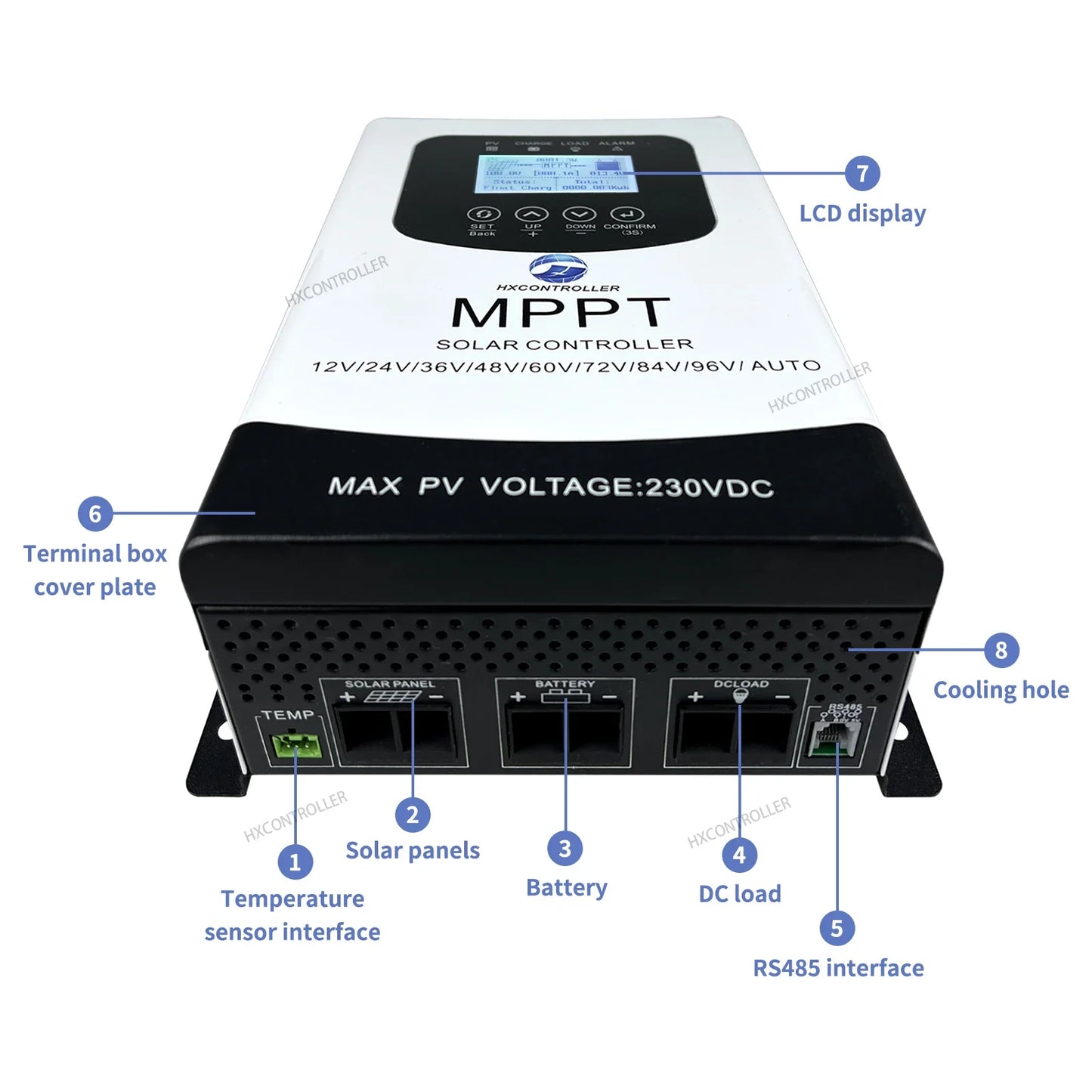 230VDC MPPT Solar System Charge Controller 80A 60A 40A WIFI RS485 by 54Grid - Renewable Energy Store