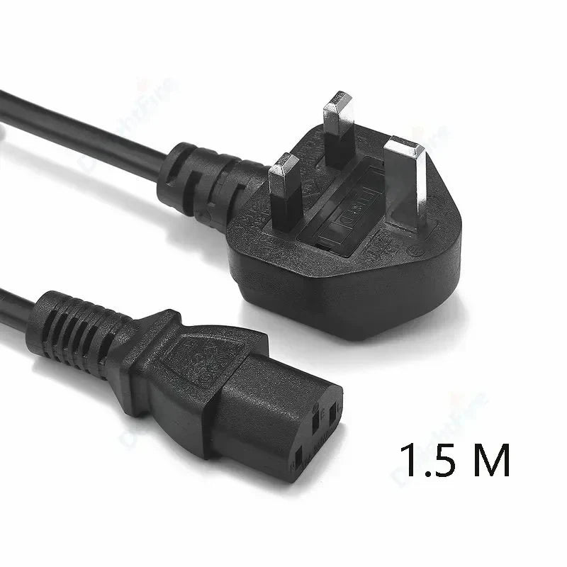 US UK CH Plug Power Extend Cable IEC C13 Lead Cord 1.2m 1.5m 1.8m 5ft for PC Monitor LCD TV 3D Printer by 54Grid - Renewable Energy Store