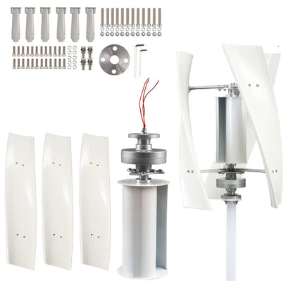 New Energy Windmill 2000W 12v 24v 48v Vertical Wind Turbine Generator High Efficiency Low RPM with MPPT Controller Inverter - 54Grid - Renewable Energy Store