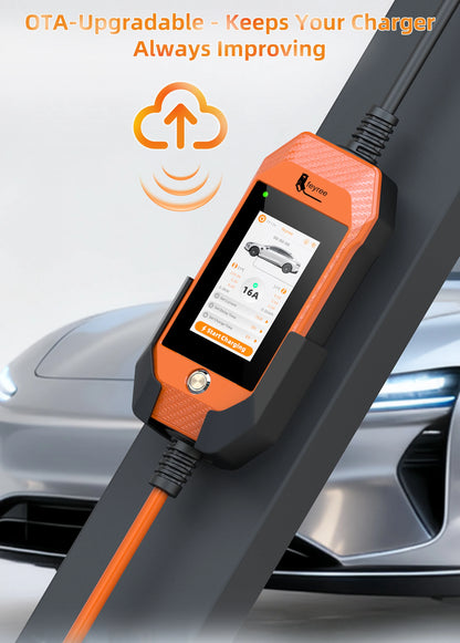 feyree GB/T EV charger 16A 3.5kW 1Phase 4.3'' Touchscreen & Smart APP OTA Version Current Adjustable for Electric Car Charger