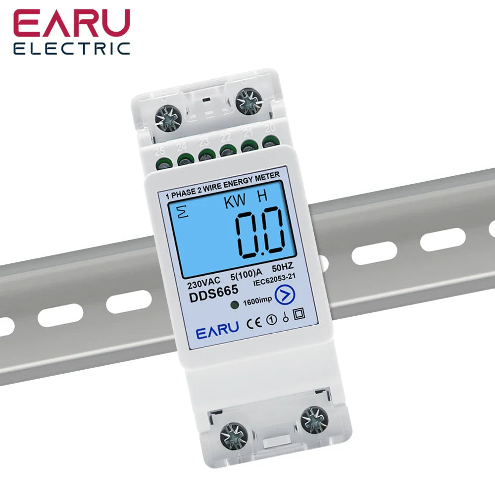 Multifunction 230V 100A Bi-Directional Energy Meter Reset Zero Kwh Solar PV Power Voltage Current Frequency RS485 Communication by 54Grid - Renewable Energy Store