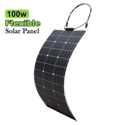 Solar Panel  Flexible 300w Fotovoltaic Panel Solar 100w 12V Kit 200w Complete Charge Battery/Motorhome/Camper Van - 54Grid - Renewable Energy Store