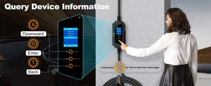 feyree 22KW 32A 3Phase Type2 EV Charger Wi-Fi APP Control EVSE Portable Charging Box with AU 5pin Plug for Electric Car Charger