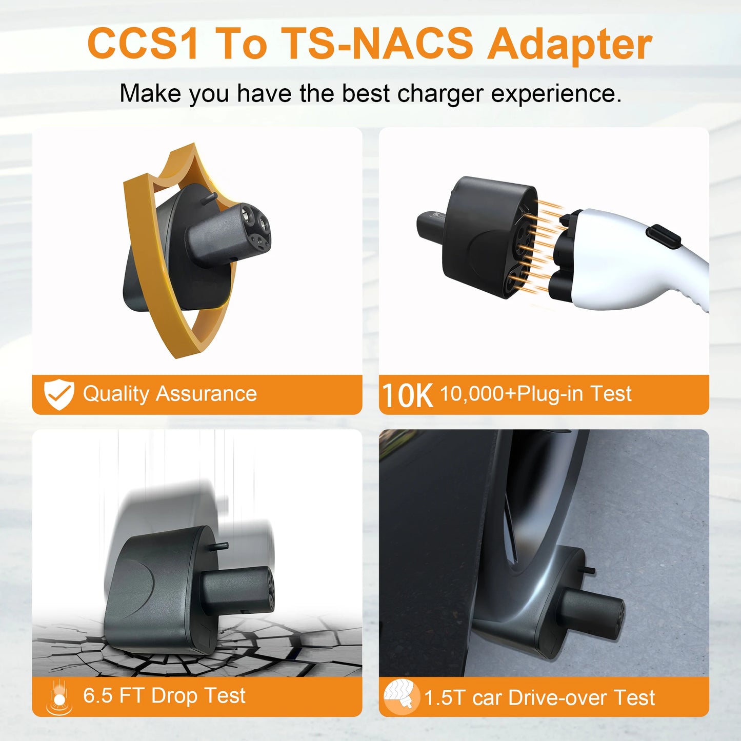 feyree CCS1 to TS-NACS  Adapter 250A DC Fit for Tesla Model 3/X/Y With TS-NACS Charging Port Support CCS1 Charger