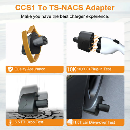 feyree CCS1 to TS-NACS  Adapter 250A DC Fit for Tesla Model 3/X/Y With TS-NACS Charging Port Support CCS1 Charger