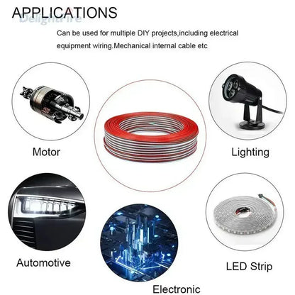 3Pin 12V Electrical Wires 18 20 22 AWG PVC Flexible Cable for WS2811 WS2812B LED Strip Lights by 54Grid - Renewable Energy Store