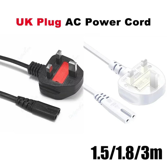 UK Plug AC Power Supply Cable 1.5/1.8/3m C7 Type G Cord by 54Grid - Renewable Energy Store