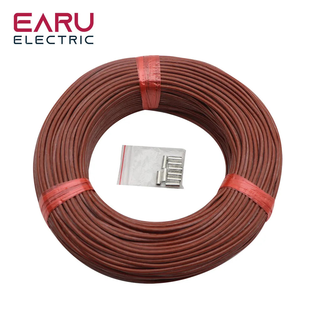 100 Meters Infrared Warm Floor Cable 12K 33ohm/m Electric Carbon Heating Wire Coil 3.0mm Fiber Wire Floor Hotline Thickening by 54Grid - Renewable Energy Store