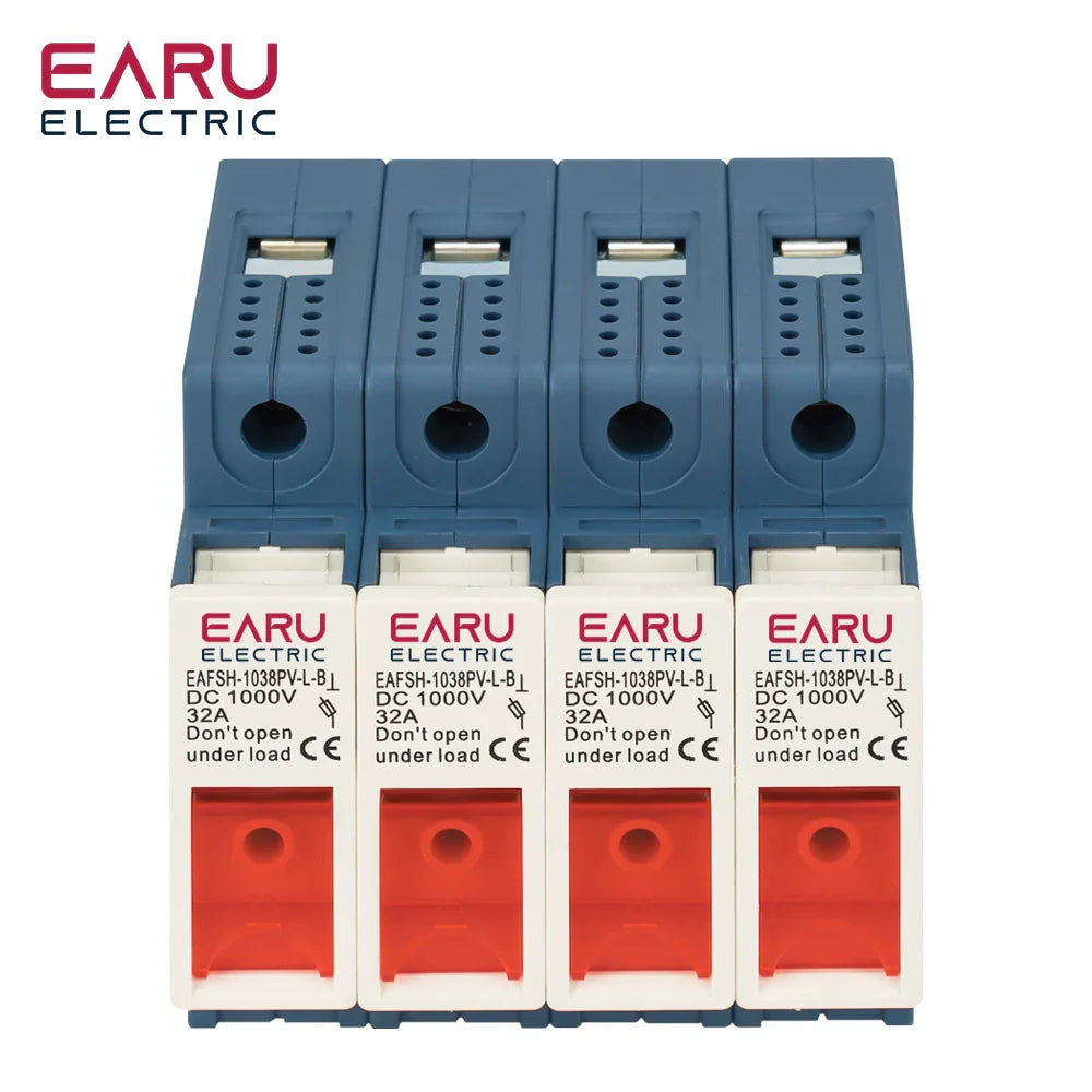 1P 2P 3P 4P Solar DC Fuse Holder High Voltage Solar PV DC 1000V Photovoltaic 6A-32A Photovoltaic System Protection Protector gPV