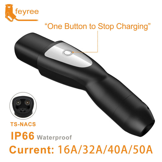 feyree TS-NACS Cord Tesla Plug for Electric Car Side EV Charger 16A 32A 40A 50A Current for Electric Car Charger Model 3 X Y S by 54Grid - Renewable Energy Store
