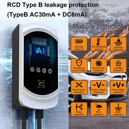 feyree EV Charging Station 32A 7.6KW Electric Vehicle Car Charger EVSE Wallbox 9.6KW 12KW 5m Cable TS-NACS Socket APP Control