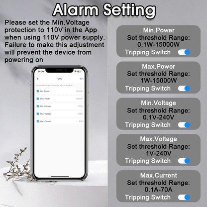 eWeLink Smart WiFi Power Energy Meter with CT Clamp AC 110V 220V Timer Relay Switch kWh Voltage Current Protector Remote Control