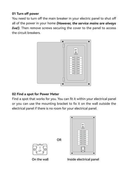 Tuya Smart WiFi Multi-Circuit 19 Channels Bi-Directional Power Energy kWh Meter Monitor AC90-480V 200A 300A with 19PCS CT Clamps