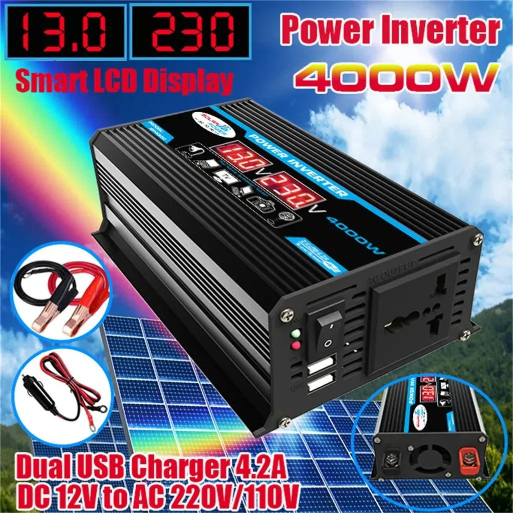 12V to 110V/220V Solar Panel System 4000W Inverter Kit by 54Grid - Renewable Energy Store