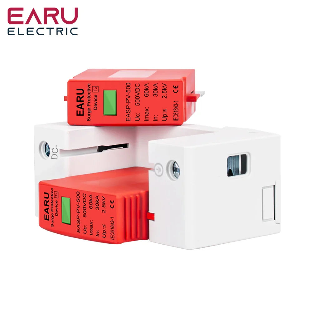 2P DC SPD Surge Protective Device 500V 800V 1000V 20KA 30KA 40KA 60KA Voltage Protector Solar PV Photovoltaic Lightning Arrester