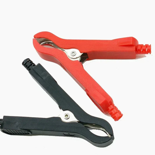 1 Pair 35A 75mm Red Black Crocodile Alligator Clips PVC Insulated by 54Grid - Renewable Energy Store