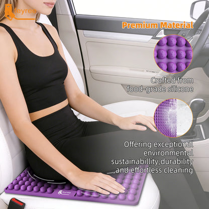 feyree EV Seat Cushion with Air Cell Matrix Design Built-in Negative Ions Silicone Air-Cushion Seat Pad for Electric Vehicles