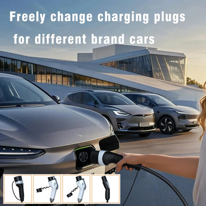 feyree Portable EV Charger 32A 7kW 1P APP WIFI Control Replaceable Charging Plug Smart Multifuction EV Charger for Electric Cars