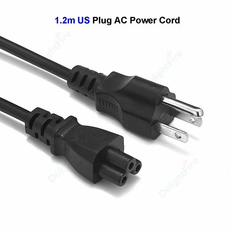 3 Prong US Plug Power Cable 1.2m 1.5m C13 C5 Cloverleaf Cord by 54Grid - Renewable Energy Store