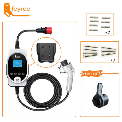 feyree 22KW 32A 3Phase GB/T Portable EV Charger Fast Charger Charging Station Smart Wi-Fi APP Control for Electric Car Charger