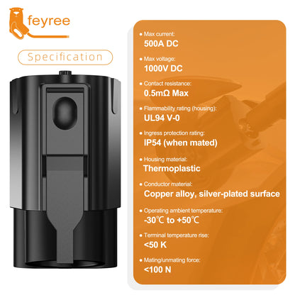 feyree TS-NACS to CCS1 Adapter For Ford Rivian GM Car NACS to CCS1 Adapter Compatible with DC NACS Supercharger DC V1/V2/V3/V4
