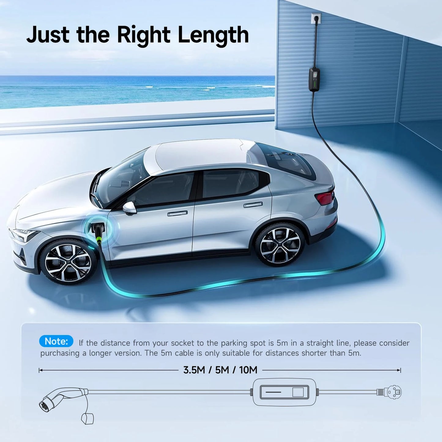 AFYEEV 16A Portable Type2 IEC62196-2 EV Charger 3600W Type1 SAE J1772 Electric Car Charger GB/T EVSE Charging Cable Wallbox