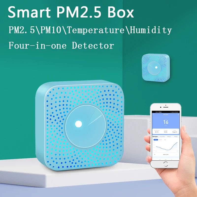 Wifi Smart Air Box Sensor PM2.5 PM10 Temperature Humidity Gas Detector Meter Tuya Smart Life App Control Home Automation Alarm by 54Grid - Renewable Energy Store