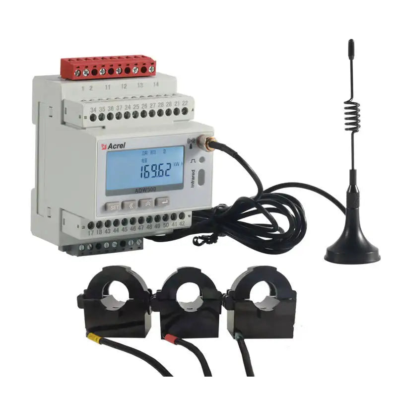Acrel 1 Pcs IoT WIFI Wireless Smart Energy Meter 3 Phase MQTT RS485 Modbus-RTU with 3 Pcs Split Core 0-1000A Current Transformer