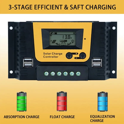 PWM 10A 20A 30A 100VDC Solar Charge Controller For 12V 24V 48V Lifepo4 GEL by 54Grid - Renewable Energy Store