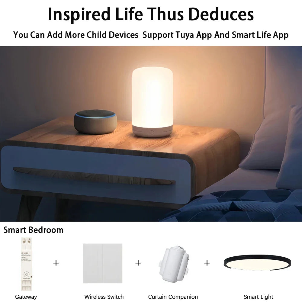 Tuya Smart Life App ZigBee 3.0 Gateway Hub Smart Home Appliances Wireless Bridge Remote Control Automation Device Works Din Rail