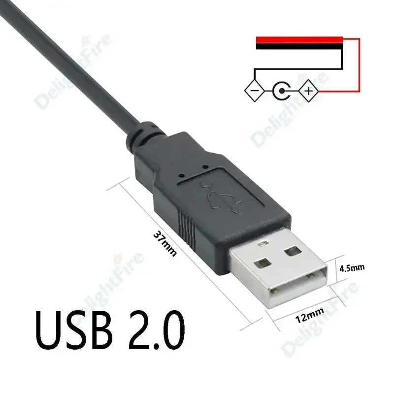 5V 12V USB 2.0 Plug Pigtail Power Supply Extension Cables by 54Grid - Renewable Energy Store
