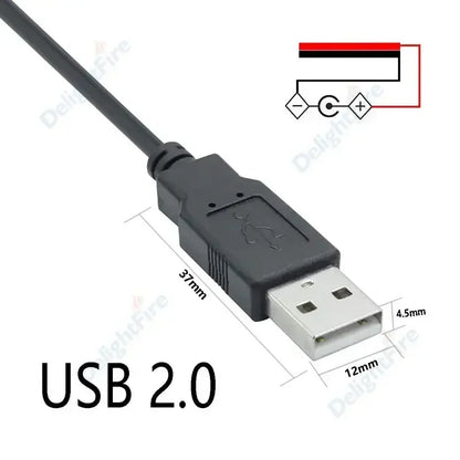 5V 12V USB 2.0 Plug Pigtail Power Supply Extension Cables by 54Grid - Renewable Energy Store