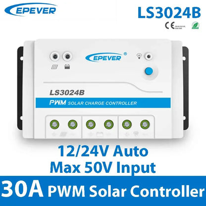 EPEVER 30A PWM Solar Charge Controller 12V 24V Auto LS3024B With RS485 Interface Solar Panel Regulator Accessory Optional - 54Grid - Renewable Energy Store