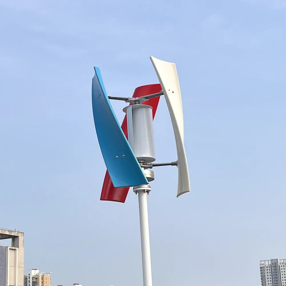 Windmills Inner Air Duct Vertical Axis Small Wind Turbine Generator 1000W 800W 600W 12V 24V 48V alternative with MPPTController by 54Grid - Renewable Energy Store
