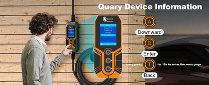 feyree 11kW Type2 16A 3Phase Portable EV Charger Wi-Fi APP Bluetooth Version EVSE Charging Cable 5m CEE Plug for Electric Car