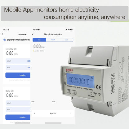 Tuya Wifi Zigbee 110V 220V 80A Smart Single Phase Two-way Bidirectional Energy Meter Timer Power Consumption Monitor KWh Meter by 54Grid - Renewable Energy Store