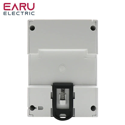 Din Rail AC 230 380V 3 Phase 4 Wire Energy Meter Power Consumption Monitor kWh Meter Wattmeter Bivolt 100A 50/60Hz LCD Backlight by 54Grid - Renewable Energy Store