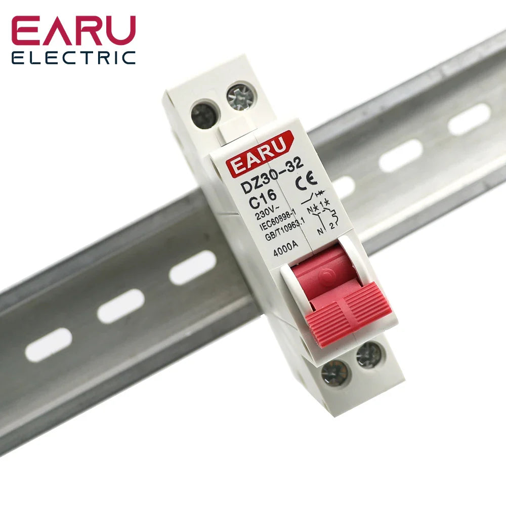DZ30-32 DPN 1P+N Mini Circuit Breaker MCB 6A 10A 16A 20A 25A 32A Din Rail Mounting Cutout Miniature Household Air Switch OEM DIY by 54Grid - Renewable Energy Store