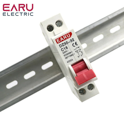 DZ30-32 DPN 1P+N Mini Circuit Breaker MCB 6A 10A 16A 20A 25A 32A Din Rail Mounting Cutout Miniature Household Air Switch OEM DIY by 54Grid - Renewable Energy Store