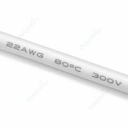 22AWG 45cm White DC Pigtail Cable 12V 3A Female Barrel Jack by 54Grid - Renewable Energy Store
