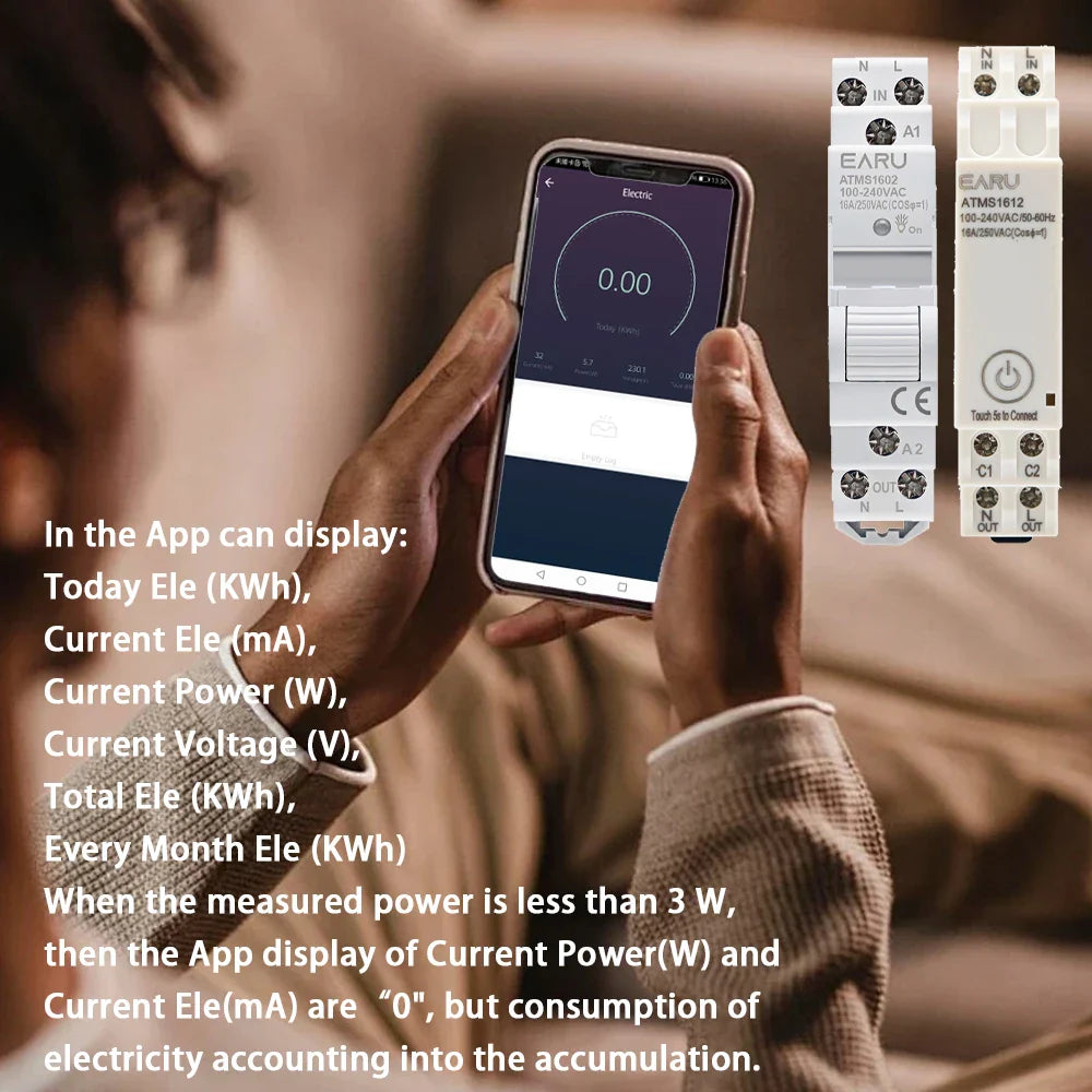 AC 110V 220V 16A Din Rail WIFI Zigbee Smart Timer Relay Switch Circuit Breaker Remote Control by Tuya APP KWH Energy Power Meter by 54Grid - Renewable Energy Store