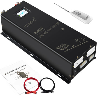 8000W Split-phase Pure Sine Wave Inverter Solar Power Battery 24/36V/48V/96 DC to 110/220V,120/240V AC Converter Remotel Control by 54Grid - Renewable Energy Store