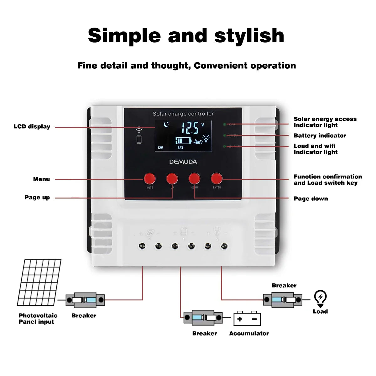 20A 30A 40A 50A 60A Solar Charge Controller With WiFi APP Control For 12V 24V 48V Battery by 54Grid - Renewable Energy Store