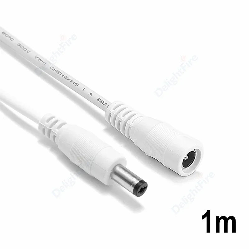 5.5mm 2.1mm DC Extension Cord 22AWG 3A for CCTV LED Lights by 54Grid - Renewable Energy Store