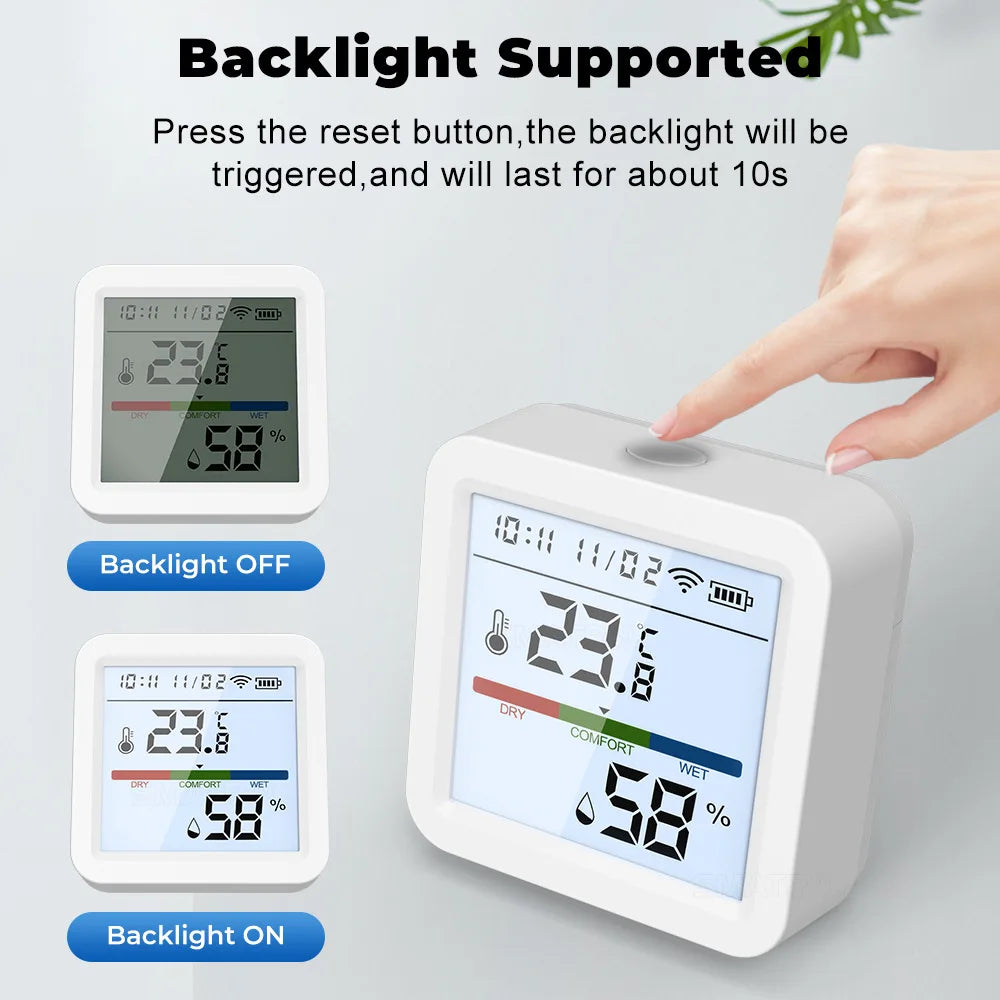 Tuya New WiFi Temperature Humidity Sensor Smart Life Backlight Hygrometer Thermometer Sensor Support Alexa Google Home Assistant by 54Grid - Renewable Energy Store