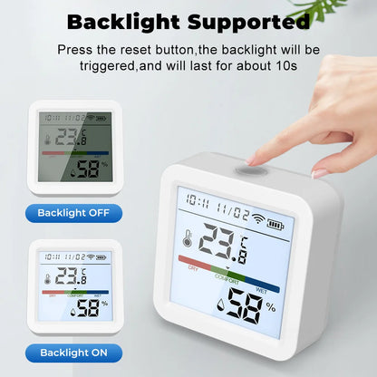 Tuya New WiFi Temperature Humidity Sensor Smart Life Backlight Hygrometer Thermometer Sensor Support Alexa Google Home Assistant by 54Grid - Renewable Energy Store