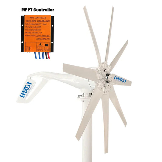 Wind Turbine Generator 5000W With MPPT Charge Controller Windmill RV Yacht Farm Small Wind Generator Home Use System by 54Grid - Renewable Energy Store